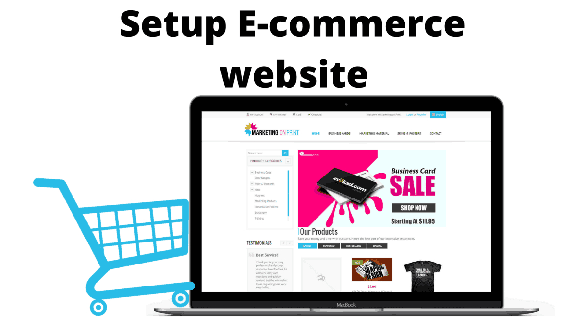 Setup E-commerce website